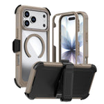 Coque de téléphone magnétique en acrylique à couverture complète avec clip arrière, pour iPhone 17 Pro Max, pour iPhone 17 Pro, pour iPhone 17, pour iPhone Air, pour iPhone 16 Pro Max, pour iPhone 16 Pro