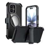 Coque de téléphone magnétique en acrylique à couverture complète avec clip arrière, pour iPhone 17 Pro Max, pour iPhone 17 Pro, pour iPhone 17, pour iPhone Air, pour iPhone 16 Pro Max, pour iPhone 16 Pro