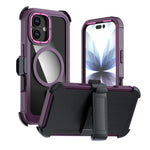 Coque de téléphone magnétique en acrylique à couverture complète avec clip arrière, pour iPhone 17 Pro Max, pour iPhone 17 Pro, pour iPhone 17, pour iPhone Air, pour iPhone 16 Pro Max, pour iPhone 16 Pro
