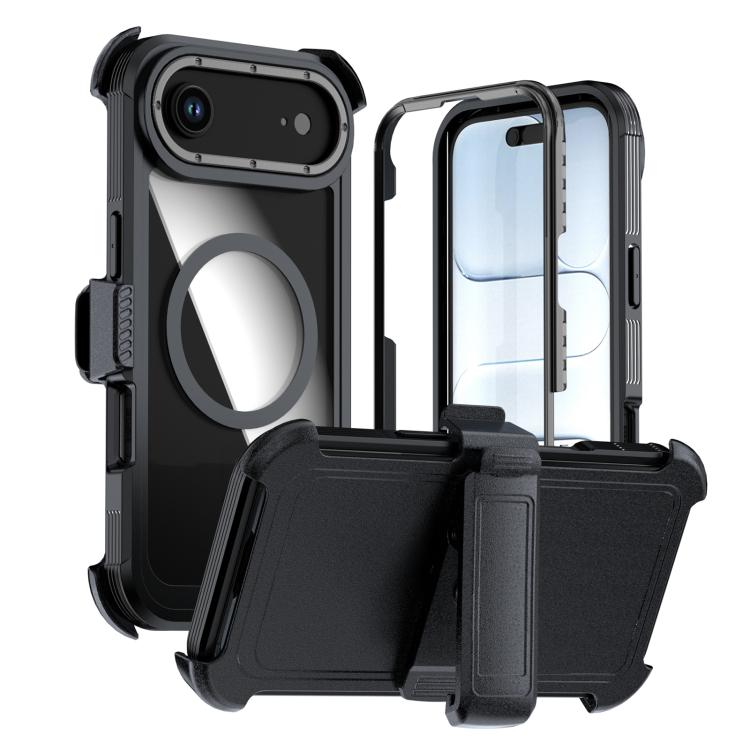 Coque de téléphone magnétique en acrylique à couverture complète avec clip arrière, pour iPhone 17 Pro Max, pour iPhone 17 Pro, pour iPhone 17, pour iPhone Air, pour iPhone 16 Pro Max, pour iPhone 16 Pro