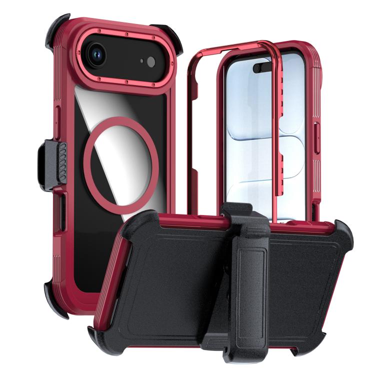 Coque de téléphone magnétique en acrylique à couverture complète avec clip arrière, pour iPhone 17 Pro Max, pour iPhone 17 Pro, pour iPhone 17, pour iPhone Air, pour iPhone 16 Pro Max, pour iPhone 16 Pro