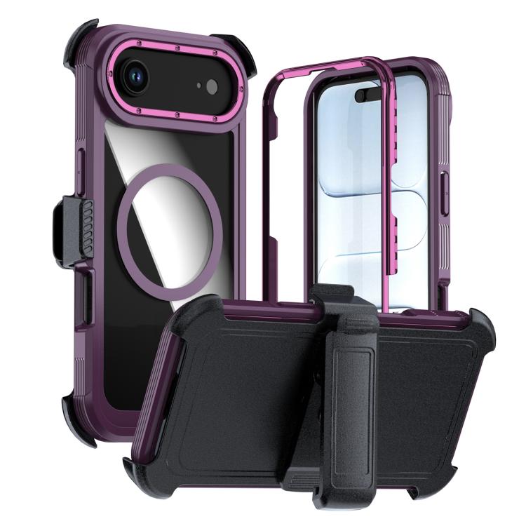 Coque de téléphone magnétique en acrylique à couverture complète avec clip arrière, pour iPhone 17 Pro Max, pour iPhone 17 Pro, pour iPhone 17, pour iPhone Air, pour iPhone 16 Pro Max, pour iPhone 16 Pro