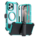 Coque de téléphone magnétique en acrylique à couverture complète avec clip arrière, pour iPhone 17 Pro Max, pour iPhone 17 Pro, pour iPhone 17, pour iPhone Air, pour iPhone 16 Pro Max, pour iPhone 16 Pro