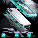 Coque magnétique en acrylique à couverture complète avec clip arrière, Pour iPhone 16 Plus, Pour iPhone 16, Pour iPhone 15 Pro Max, Pour iPhone 15 Pro, Pour iPhone 15 Plus / 14 Plus, Pour iPhone 15