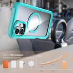 Coque magnétique en acrylique à couverture complète avec clip arrière, Pour iPhone 16 Plus, Pour iPhone 16, Pour iPhone 15 Pro Max, Pour iPhone 15 Pro, Pour iPhone 15 Plus / 14 Plus, Pour iPhone 15