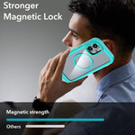 Coque magnétique en acrylique à couverture complète avec clip arrière, Pour iPhone 16 Plus, Pour iPhone 16, Pour iPhone 15 Pro Max, Pour iPhone 15 Pro, Pour iPhone 15 Plus / 14 Plus, Pour iPhone 15