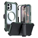 Coque magnétique en acrylique à couverture complète avec clip arrière, Pour iPhone 16 Plus, Pour iPhone 16, Pour iPhone 15 Pro Max, Pour iPhone 15 Pro, Pour iPhone 15 Plus / 14 Plus, Pour iPhone 15