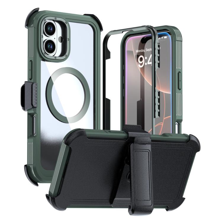 Coque magnétique en acrylique à couverture complète avec clip arrière, Pour iPhone 16 Plus, Pour iPhone 16, Pour iPhone 15 Pro Max, Pour iPhone 15 Pro, Pour iPhone 15 Plus / 14 Plus, Pour iPhone 15