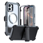 Coque magnétique en acrylique à couverture complète avec clip arrière, Pour iPhone 16 Plus, Pour iPhone 16, Pour iPhone 15 Pro Max, Pour iPhone 15 Pro, Pour iPhone 15 Plus / 14 Plus, Pour iPhone 15
