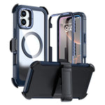 Coque magnétique en acrylique à couverture complète avec clip arrière, Pour iPhone 16 Plus, Pour iPhone 16, Pour iPhone 15 Pro Max, Pour iPhone 15 Pro, Pour iPhone 15 Plus / 14 Plus, Pour iPhone 15