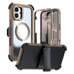 Coque magnétique en acrylique à couverture complète avec clip arrière, Pour iPhone 16 Plus, Pour iPhone 16, Pour iPhone 15 Pro Max, Pour iPhone 15 Pro, Pour iPhone 15 Plus / 14 Plus, Pour iPhone 15