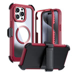Coque magnétique en acrylique à couverture complète avec clip arrière, Pour iPhone 16 Plus, Pour iPhone 16, Pour iPhone 15 Pro Max, Pour iPhone 15 Pro, Pour iPhone 15 Plus / 14 Plus, Pour iPhone 15