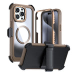 Coque magnétique en acrylique à couverture complète avec clip arrière, Pour iPhone 16 Plus, Pour iPhone 16, Pour iPhone 15 Pro Max, Pour iPhone 15 Pro, Pour iPhone 15 Plus / 14 Plus, Pour iPhone 15