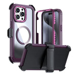 Coque magnétique en acrylique à couverture complète avec clip arrière, Pour iPhone 16 Plus, Pour iPhone 16, Pour iPhone 15 Pro Max, Pour iPhone 15 Pro, Pour iPhone 15 Plus / 14 Plus, Pour iPhone 15