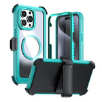 Coque magnétique en acrylique à couverture complète avec clip arrière, Pour iPhone 16 Plus, Pour iPhone 16, Pour iPhone 15 Pro Max, Pour iPhone 15 Pro, Pour iPhone 15 Plus / 14 Plus, Pour iPhone 15