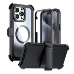 Coque magnétique en acrylique à couverture complète avec clip arrière, Pour iPhone 16 Plus, Pour iPhone 16, Pour iPhone 15 Pro Max, Pour iPhone 15 Pro, Pour iPhone 15 Plus / 14 Plus, Pour iPhone 15