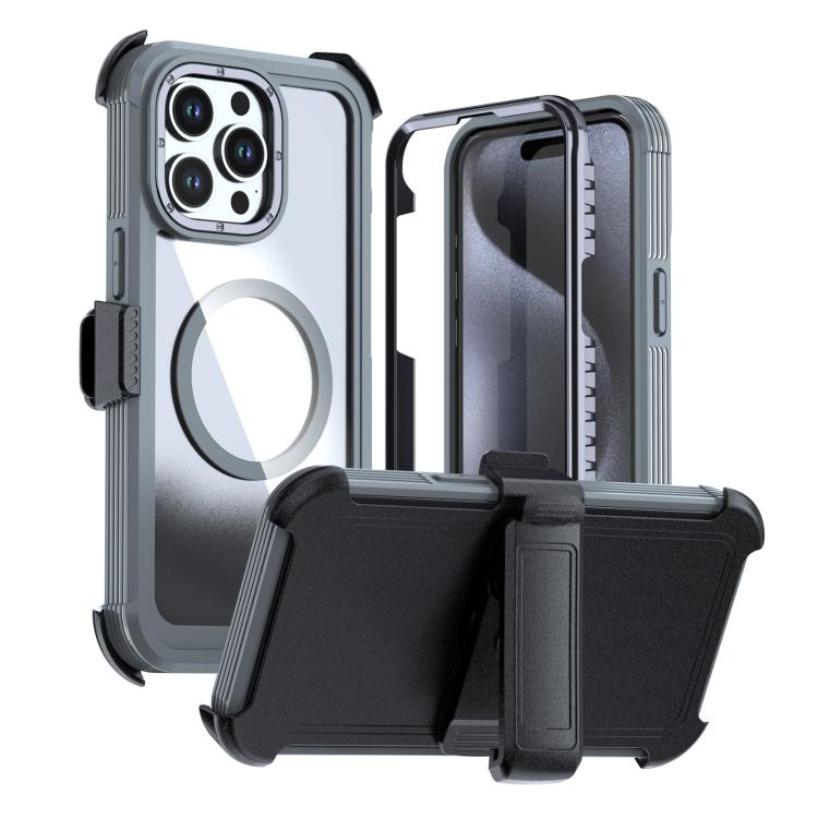 Coque magnétique en acrylique à couverture complète avec clip arrière, Pour iPhone 16 Plus, Pour iPhone 16, Pour iPhone 15 Pro Max, Pour iPhone 15 Pro, Pour iPhone 15 Plus / 14 Plus, Pour iPhone 15