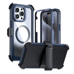 Coque magnétique en acrylique à couverture complète avec clip arrière, Pour iPhone 16 Plus, Pour iPhone 16, Pour iPhone 15 Pro Max, Pour iPhone 15 Pro, Pour iPhone 15 Plus / 14 Plus, Pour iPhone 15