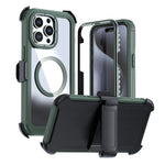 Coque magnétique en acrylique à couverture complète avec clip arrière, Pour iPhone 16 Plus, Pour iPhone 16, Pour iPhone 15 Pro Max, Pour iPhone 15 Pro, Pour iPhone 15 Plus / 14 Plus, Pour iPhone 15