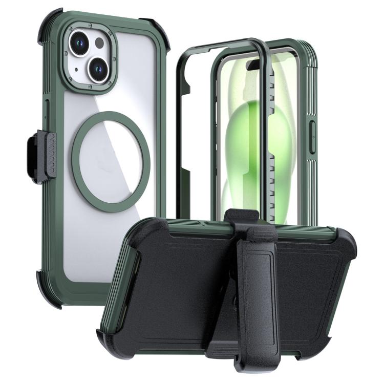 Coque magnétique en acrylique à couverture complète avec clip arrière, Pour iPhone 16 Plus, Pour iPhone 16, Pour iPhone 15 Pro Max, Pour iPhone 15 Pro, Pour iPhone 15 Plus / 14 Plus, Pour iPhone 15