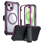 Coque magnétique en acrylique à couverture complète avec clip arrière, Pour iPhone 16 Plus, Pour iPhone 16, Pour iPhone 15 Pro Max, Pour iPhone 15 Pro, Pour iPhone 15 Plus / 14 Plus, Pour iPhone 15
