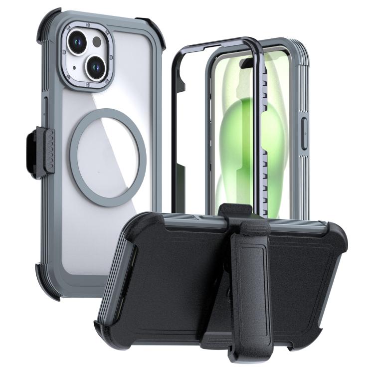 Coque magnétique en acrylique à couverture complète avec clip arrière, Pour iPhone 16 Plus, Pour iPhone 16, Pour iPhone 15 Pro Max, Pour iPhone 15 Pro, Pour iPhone 15 Plus / 14 Plus, Pour iPhone 15