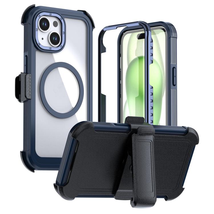 Coque magnétique en acrylique à couverture complète avec clip arrière, Pour iPhone 16 Plus, Pour iPhone 16, Pour iPhone 15 Pro Max, Pour iPhone 15 Pro, Pour iPhone 15 Plus / 14 Plus, Pour iPhone 15