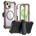 Coque magnétique en acrylique à couverture complète avec clip arrière, Pour iPhone 16 Plus, Pour iPhone 16, Pour iPhone 15 Pro Max, Pour iPhone 15 Pro, Pour iPhone 15 Plus / 14 Plus, Pour iPhone 15