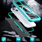 Coque de téléphone magnétique en acrylique à couverture complète avec clip arrière, pour iPhone 14 / 13, pour iPhone 14 Pro, pour iPhone 14 Pro Max, pour iPhone 13 Pro Max, pour iPhone 13 Pro, pour iPhone 12 / 12 Pro