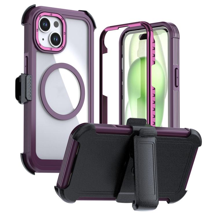Coque de téléphone magnétique en acrylique à couverture complète avec clip arrière, pour iPhone 14 / 13, pour iPhone 14 Pro, pour iPhone 14 Pro Max, pour iPhone 13 Pro Max, pour iPhone 13 Pro, pour iPhone 12 / 12 Pro