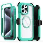 Coque de téléphone magnétique en acrylique à couverture complète avec clip arrière, pour iPhone 14 / 13, pour iPhone 14 Pro, pour iPhone 14 Pro Max, pour iPhone 13 Pro Max, pour iPhone 13 Pro, pour iPhone 12 / 12 Pro