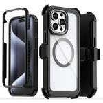 Coque de téléphone magnétique en acrylique à couverture complète avec clip arrière, pour iPhone 14 / 13, pour iPhone 14 Pro, pour iPhone 14 Pro Max, pour iPhone 13 Pro Max, pour iPhone 13 Pro, pour iPhone 12 / 12 Pro
