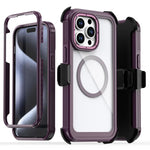 Coque de téléphone magnétique en acrylique à couverture complète avec clip arrière, pour iPhone 14 / 13, pour iPhone 14 Pro, pour iPhone 14 Pro Max, pour iPhone 13 Pro Max, pour iPhone 13 Pro, pour iPhone 12 / 12 Pro