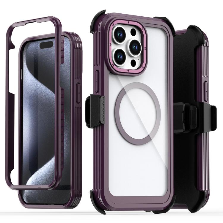 Coque de téléphone magnétique en acrylique à couverture complète avec clip arrière, pour iPhone 14 / 13, pour iPhone 14 Pro, pour iPhone 14 Pro Max, pour iPhone 13 Pro Max, pour iPhone 13 Pro, pour iPhone 12 / 12 Pro