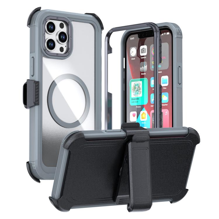 Coque de téléphone magnétique en acrylique à couverture complète avec clip arrière, pour iPhone 14 / 13, pour iPhone 14 Pro, pour iPhone 14 Pro Max, pour iPhone 13 Pro Max, pour iPhone 13 Pro, pour iPhone 12 / 12 Pro