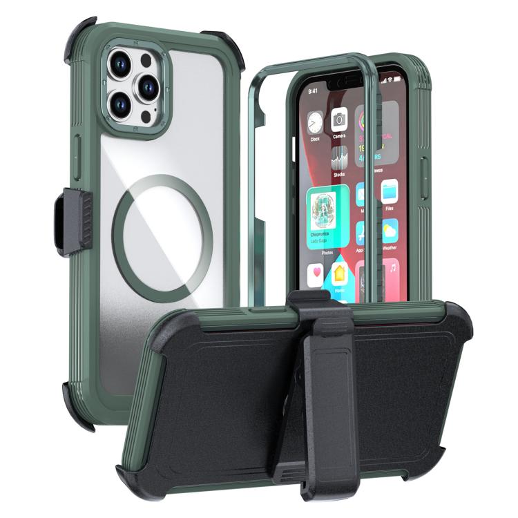 Coque de téléphone magnétique en acrylique à couverture complète avec clip arrière, pour iPhone 14 / 13, pour iPhone 14 Pro, pour iPhone 14 Pro Max, pour iPhone 13 Pro Max, pour iPhone 13 Pro, pour iPhone 12 / 12 Pro