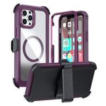 Coque de téléphone magnétique en acrylique à couverture complète avec clip arrière, pour iPhone 14 / 13, pour iPhone 14 Pro, pour iPhone 14 Pro Max, pour iPhone 13 Pro Max, pour iPhone 13 Pro, pour iPhone 12 / 12 Pro