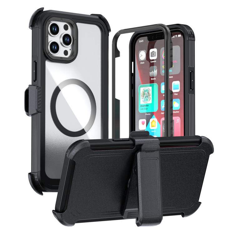 Étui de téléphone magnétique en acrylique avec clip arrière, pour iPhone 12 Pro Max