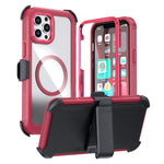 Étui de téléphone magnétique en acrylique avec clip arrière, pour iPhone 12 Pro Max