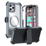 Étui de téléphone magnétique en acrylique avec clip arrière, pour iPhone 12 Pro Max