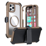 Étui de téléphone magnétique en acrylique avec clip arrière, pour iPhone 12 Pro Max