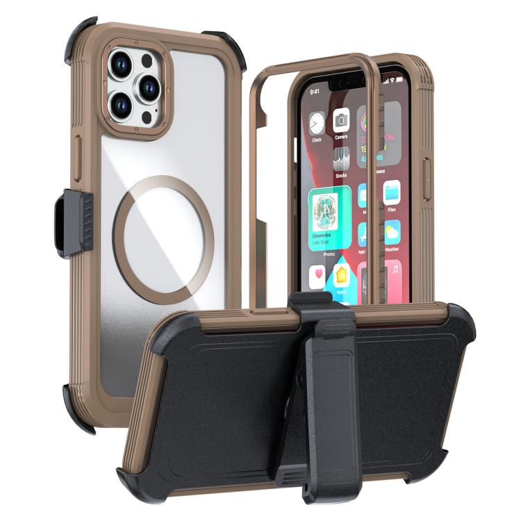 Étui de téléphone magnétique en acrylique avec clip arrière, pour iPhone 12 Pro Max
