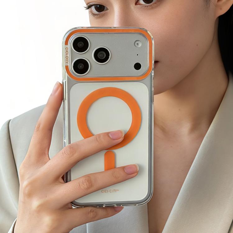 CICI-CITY Coque de téléphone magnétique transparente IMD auto-réparatrice, pour iPhone 17 Pro Max, pour iPhone 17 Pro
