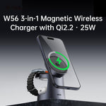 Chargeur magnétique sans fil ROCK W56 3-en-1 avec Qi2.2 25W, W56