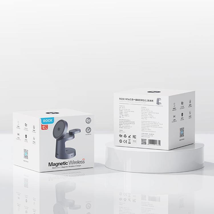 Chargeur magnétique sans fil ROCK W56 3-en-1 avec Qi2.2 25W, W56