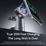 Chargeur magnétique sans fil ROCK W56 3-en-1 avec Qi2.2 25W, W56