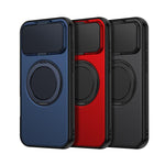 Coque de Téléphone Hybride PC TPU ShellGod avec Support Rotatif Magnétique et Protection d'Objectif, Pour iPhone 17 Pro Max, Pour iPhone 17 Pro
