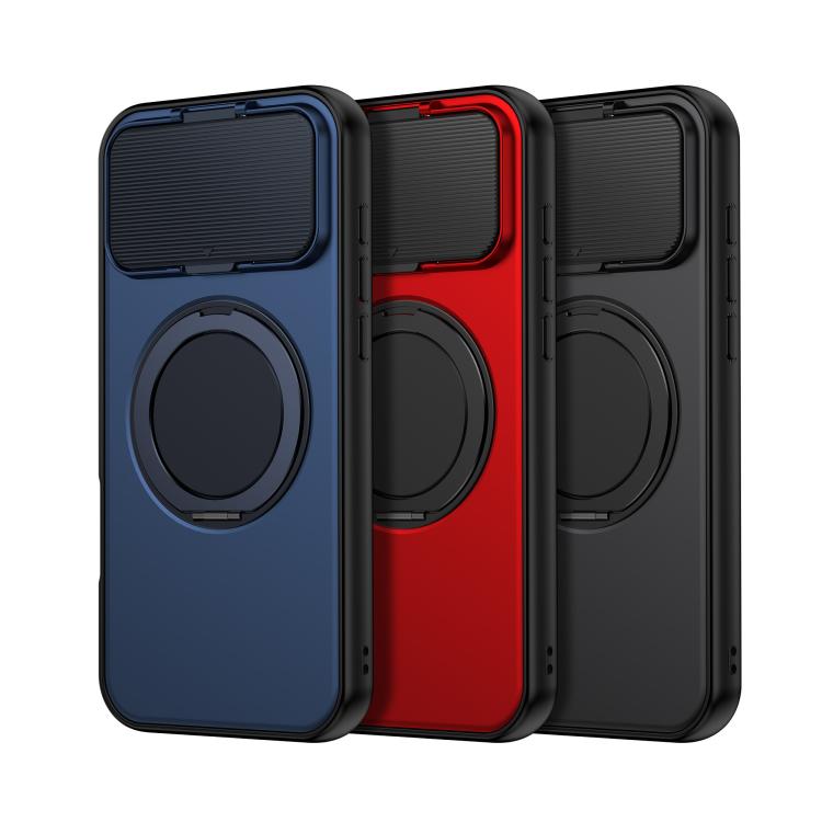 Coque de Téléphone Hybride PC TPU ShellGod avec Support Rotatif Magnétique et Protection d'Objectif, Pour iPhone 17 Pro Max, Pour iPhone 17 Pro