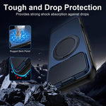 Coque de Téléphone Hybride PC TPU ShellGod avec Support Rotatif Magnétique et Protection d'Objectif, Pour iPhone 17 Pro Max, Pour iPhone 17 Pro
