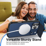 Coque de Téléphone Hybride PC TPU ShellGod avec Support Rotatif Magnétique et Protection d'Objectif, Pour iPhone 17 Pro Max, Pour iPhone 17 Pro